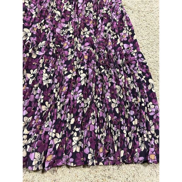 Vtg SHELBI RANCH One Size (plus?) SKIRT Crinkle floral Stretch Waist Tiered J24 - Picture 7 of 10
